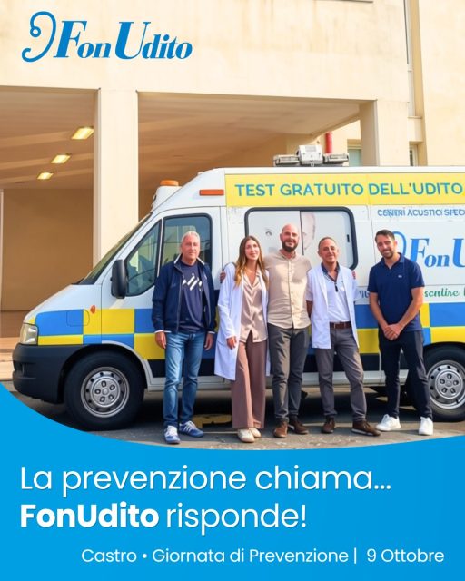 💙 La prevenzione incontra i cittadini: 𝟯𝟴 𝗰𝗼𝗻𝘁𝗿𝗼𝗹𝗹𝗶 𝗴𝗿𝗮𝘁𝘂𝗶𝘁𝗶 𝗱𝗲𝗹𝗹’𝘂𝗱𝗶𝘁𝗼 𝗶𝗻 𝘁𝗿𝗲 𝗼𝗿𝗲!

Venerdì 9 ottobre abbiamo portato la prevenzione direttamente sul territorio del Comune di Castro, offrendo ai cittadini la possibilità di effettuare un controllo gratuito dell’udito.
Ben 38 controlli effettuati in tre ore: un risultato che conferma quanto sia importante rendere la prevenzione accessibile e sensibilizzare le persone sull’importanza di prendersi cura del proprio udito.

Ringraziamo il patrocinio del Comune di Castro, tutti i professionisti coinvolti e ogni cittadino che ha scelto di dedicare del tempo alla propria salute 💙

******
#audioprotesista #udito #apparecchiacustici #Ipoacusia #visitaudito #bari #lecce #brindisi #galatina #maglie #gallipoli #casarano #orecchietappate #centroacustico #caloudito #udito #ascolto #sentirebene #curaudito #prevenzioneudito #controllodeludito #saluteudito #viveresenzalimiti #vitadiqualità #benessereudito #sentiremeglio #prevenzioneacustica #curaacustica #acustica